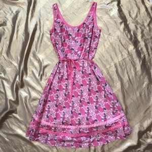 Like NEW! Ann Taylor LOFT Pink Floral Print Dress